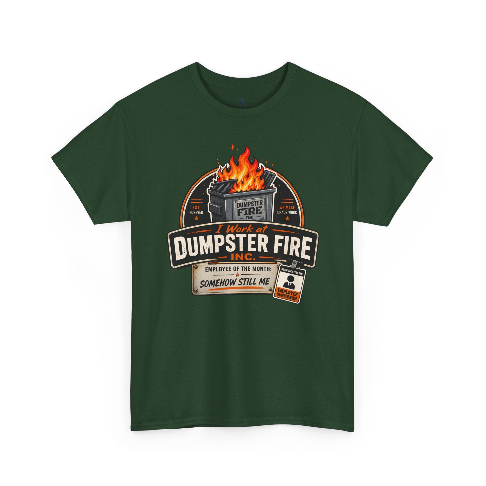 Dumpster Fire T‑Shirt — Funny Vintage Garbage Truck Design