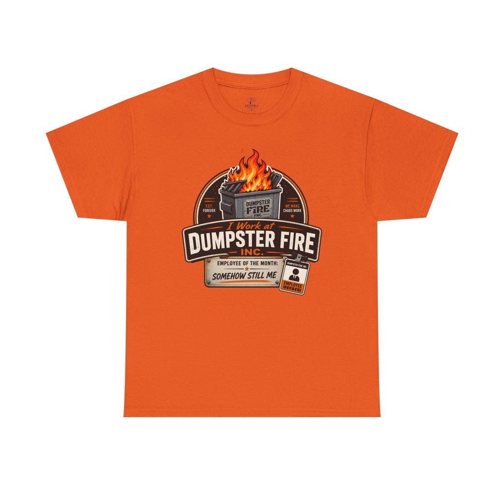Dumpster Fire T‑Shirt — Funny Vintage Garbage Truck Design