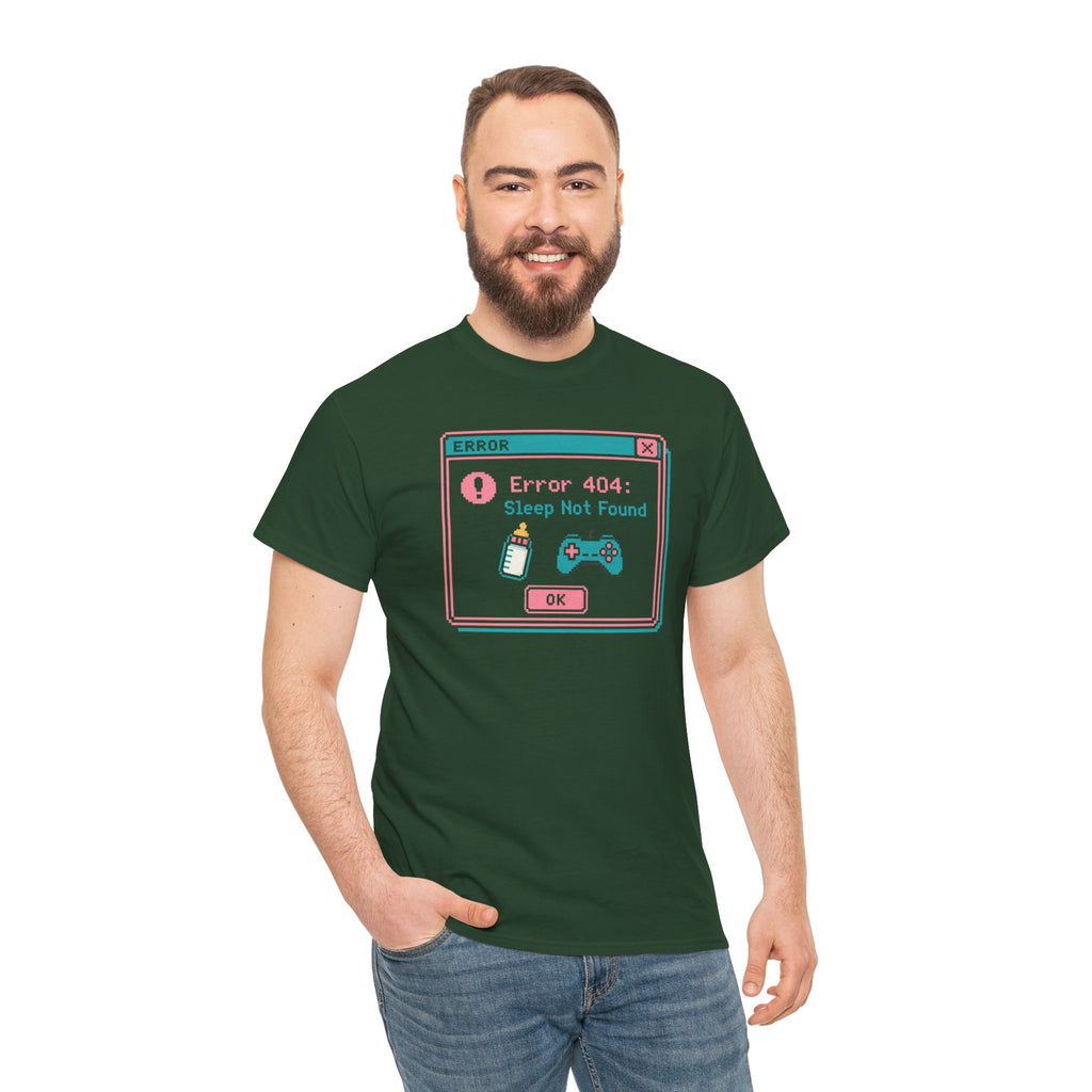 Error 404 "Sleep Not Found" Tee Cute Gamer Vaporwave Graphic TShirt