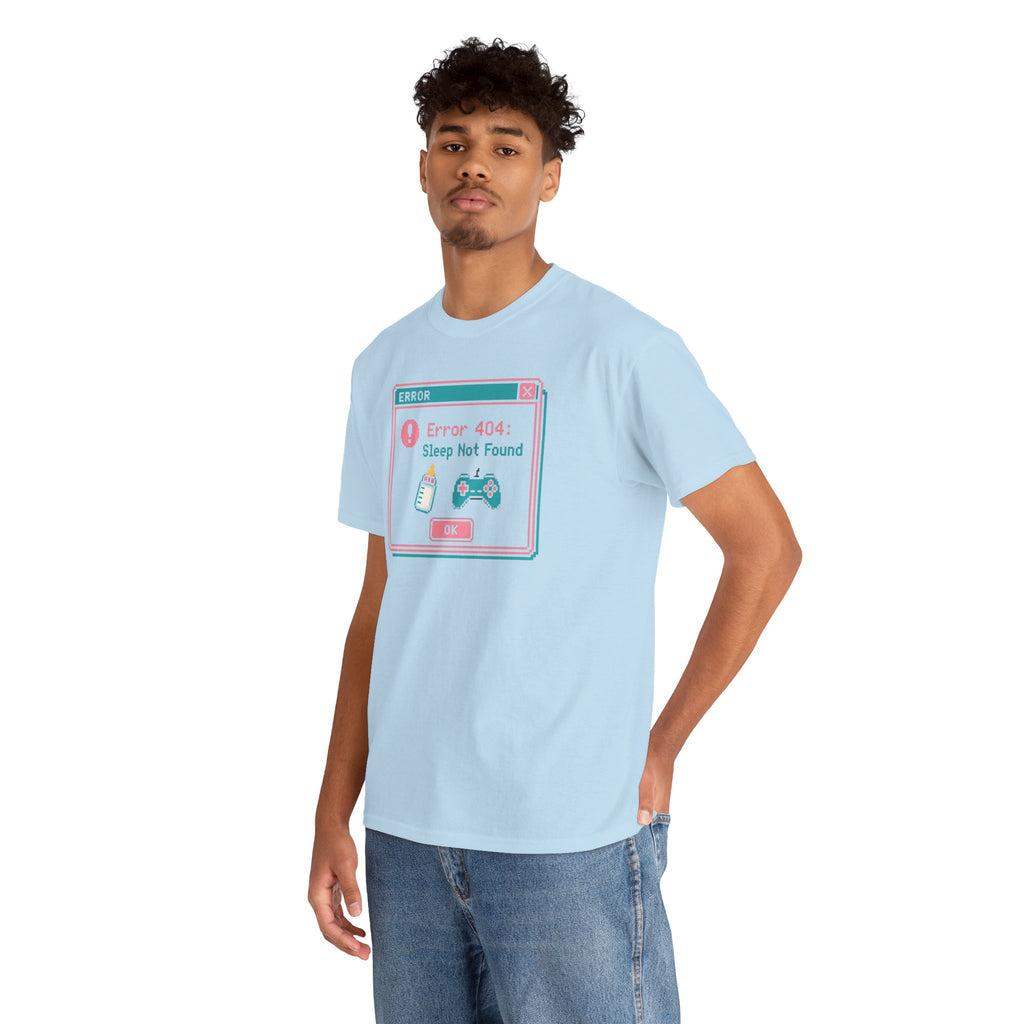 Error 404 "Sleep Not Found" Tee Cute Gamer Vaporwave Graphic TShirt
