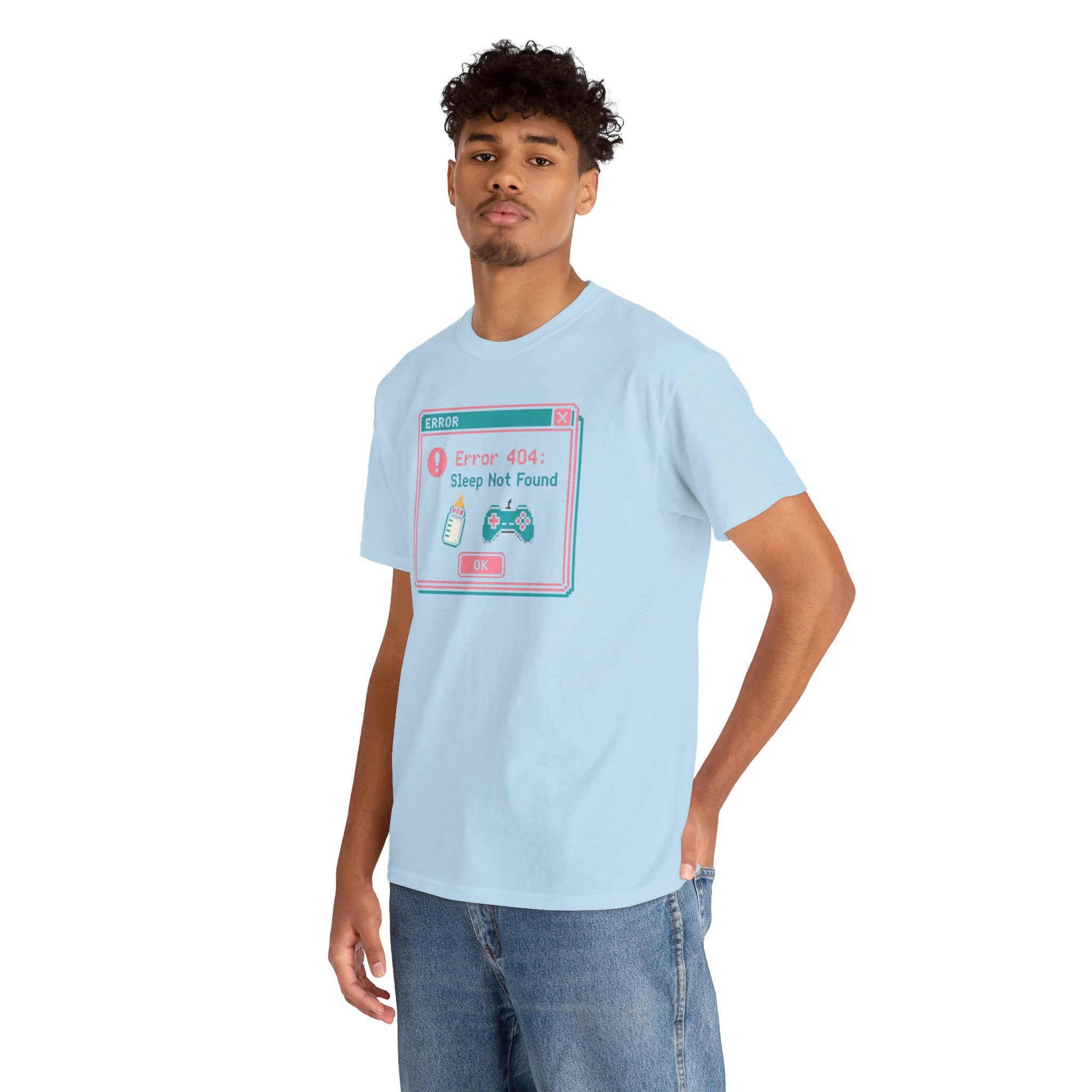 Error 404 "Sleep Not Found" Tee Cute Gamer Vaporwave Graphic TShirt