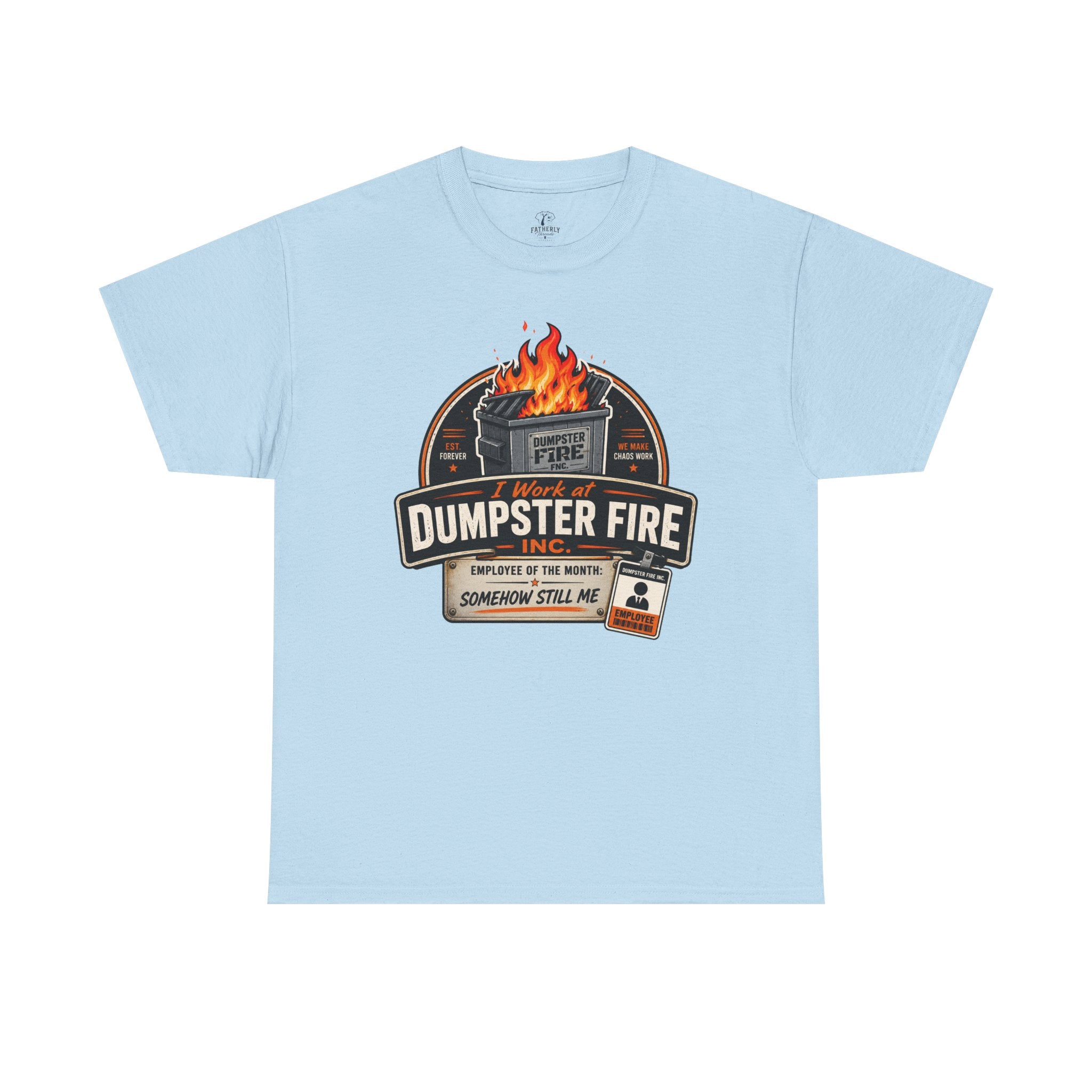 Dumpster Fire T‑Shirt — Funny Vintage Garbage Truck Design