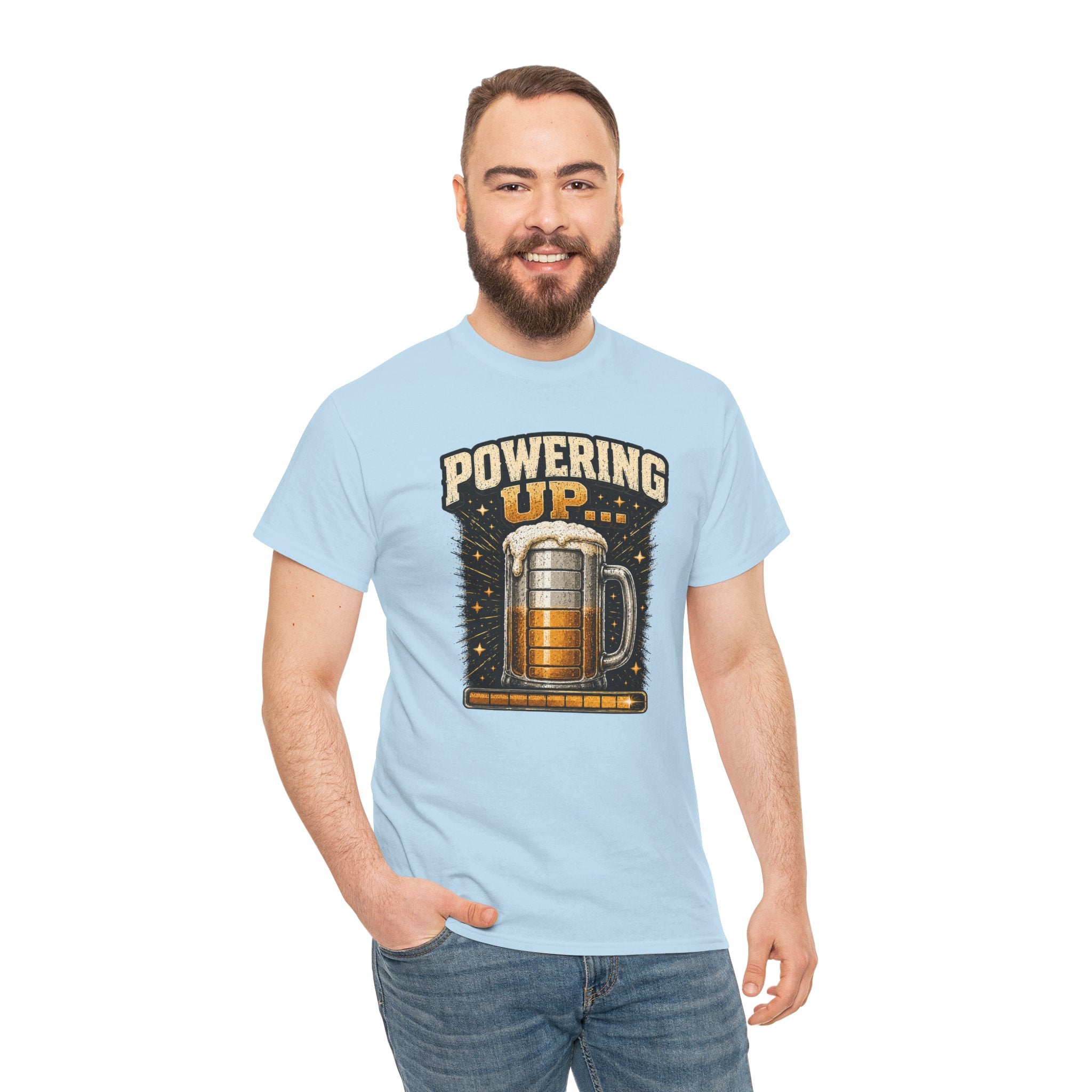 Powering Up Beer Mug T‑Shirt