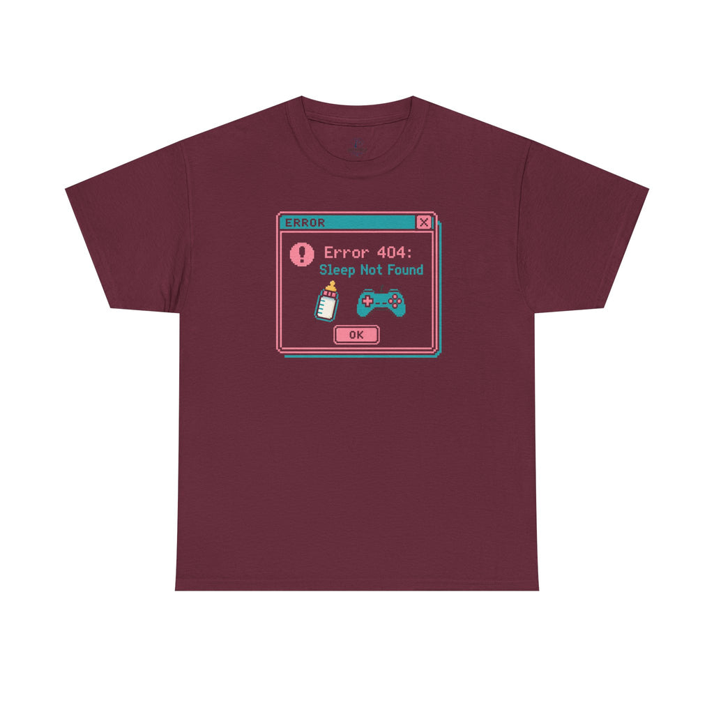 Error 404 "Sleep Not Found" Tee Cute Gamer Vaporwave Graphic TShirt