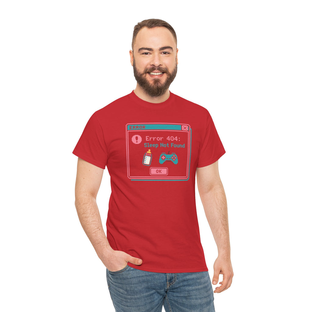 Error 404 "Sleep Not Found" Tee Cute Gamer Vaporwave Graphic TShirt