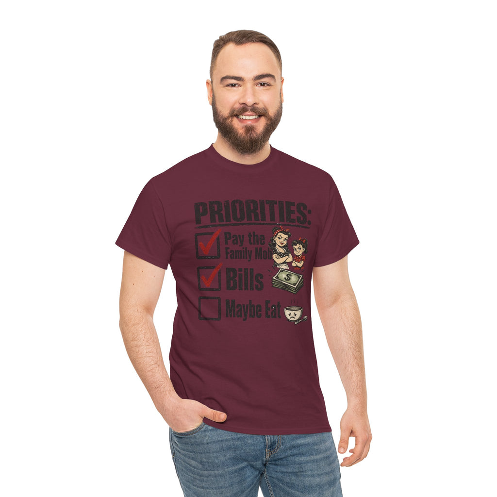 Priorities: Pay the Family, Bills, Maybe Eat T-Shirt