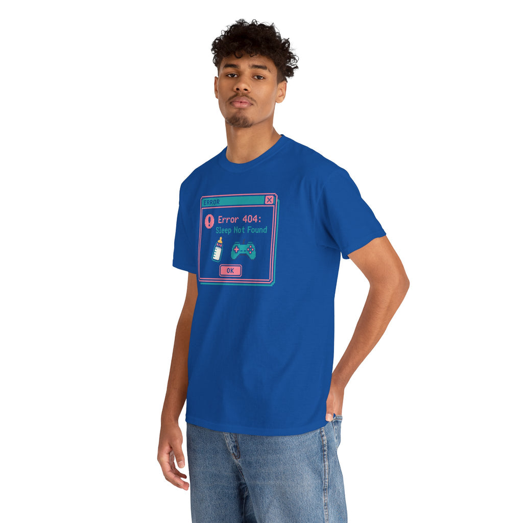 Error 404 "Sleep Not Found" Tee Cute Gamer Vaporwave Graphic TShirt