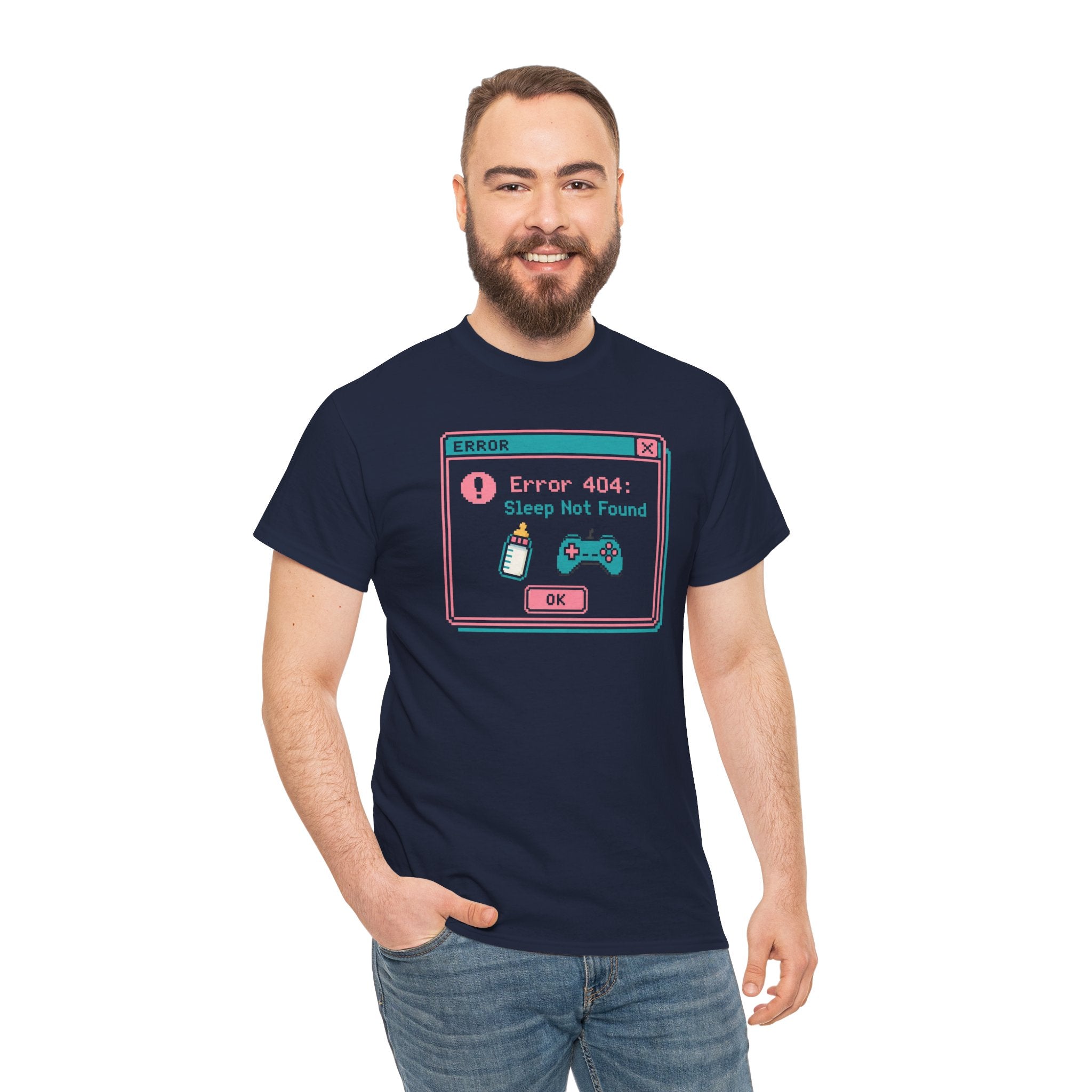 Error 404 "Sleep Not Found" Tee Cute Gamer Vaporwave Graphic TShirt