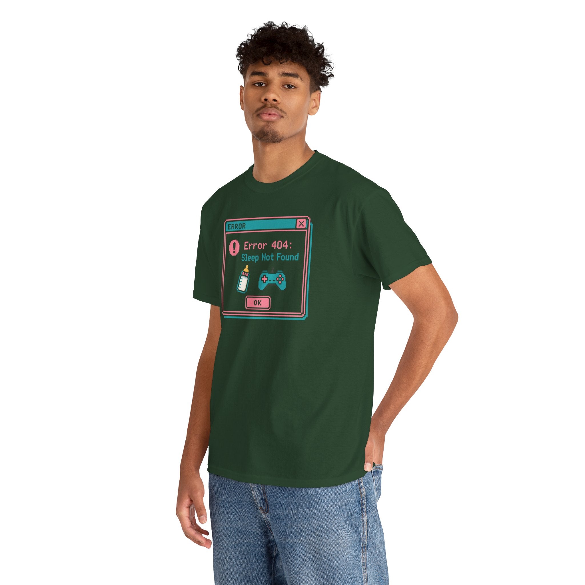 Error 404 "Sleep Not Found" Tee Cute Gamer Vaporwave Graphic TShirt