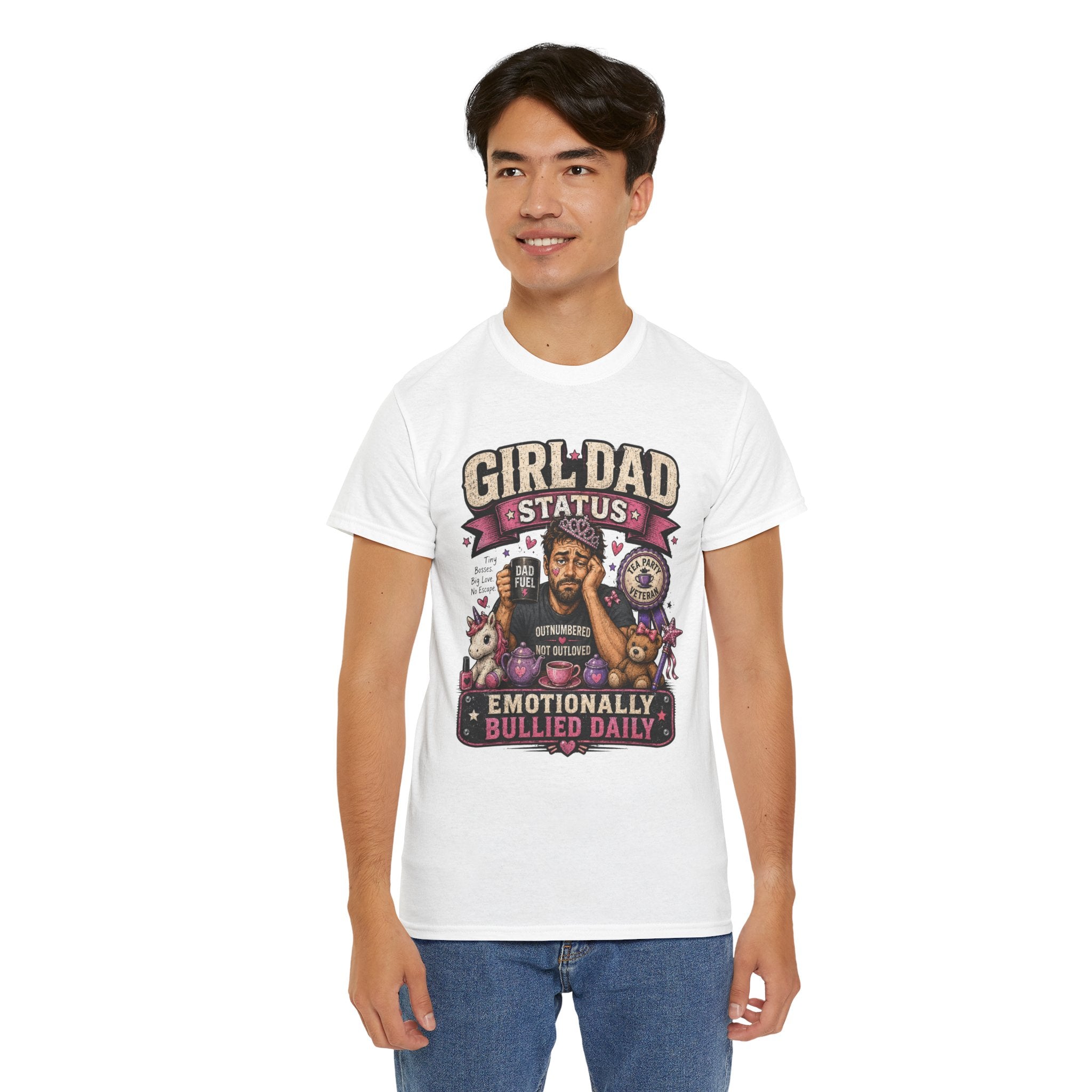 Girl Dad TShirt Girl Dad Status: Emotionally Bullied Daily Funny Father Daughter Tee