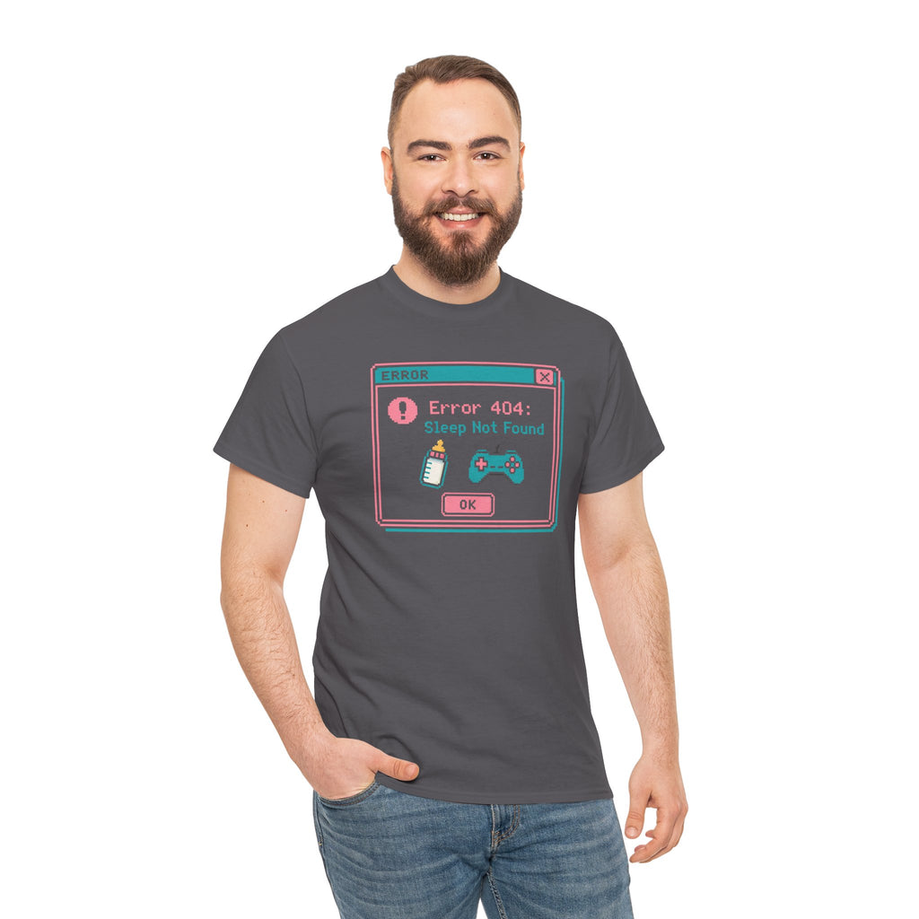 Error 404 "Sleep Not Found" Tee Cute Gamer Vaporwave Graphic TShirt