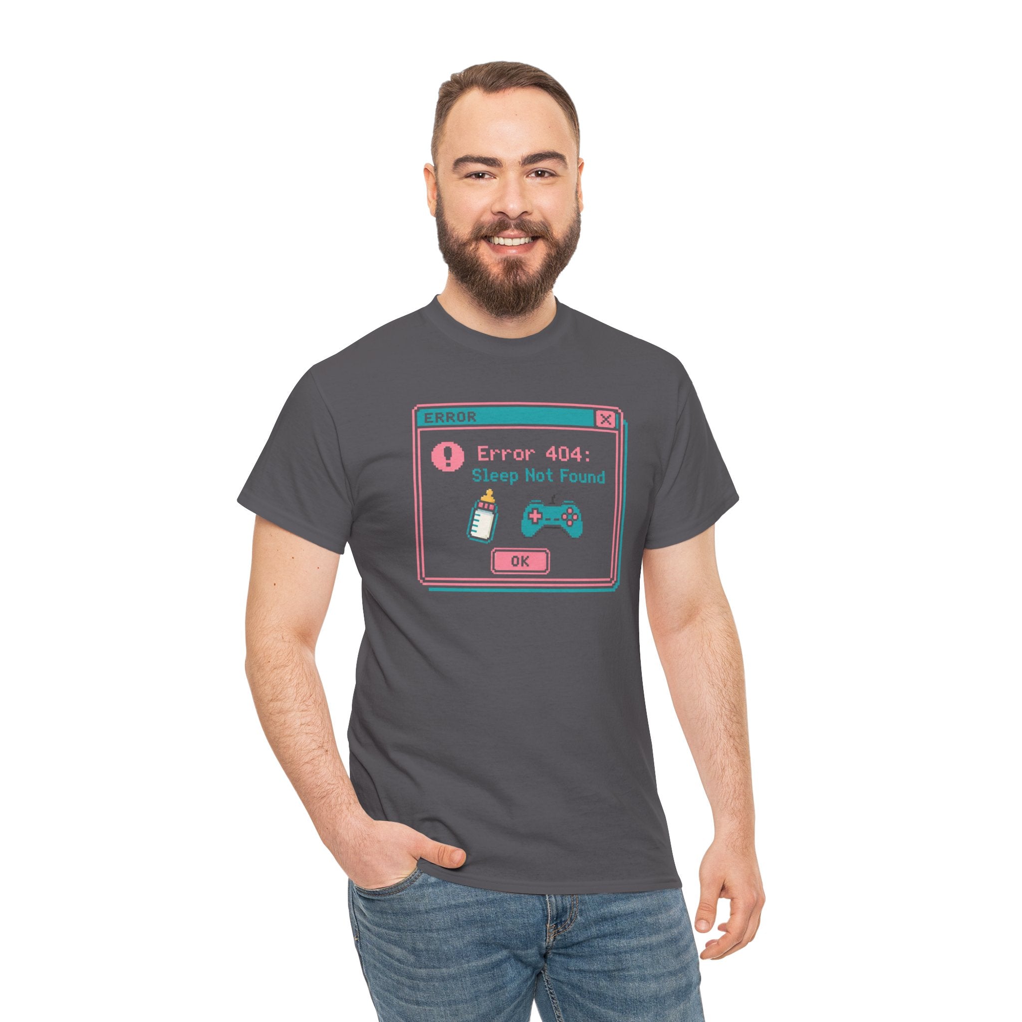Error 404 "Sleep Not Found" Tee Cute Gamer Vaporwave Graphic TShirt