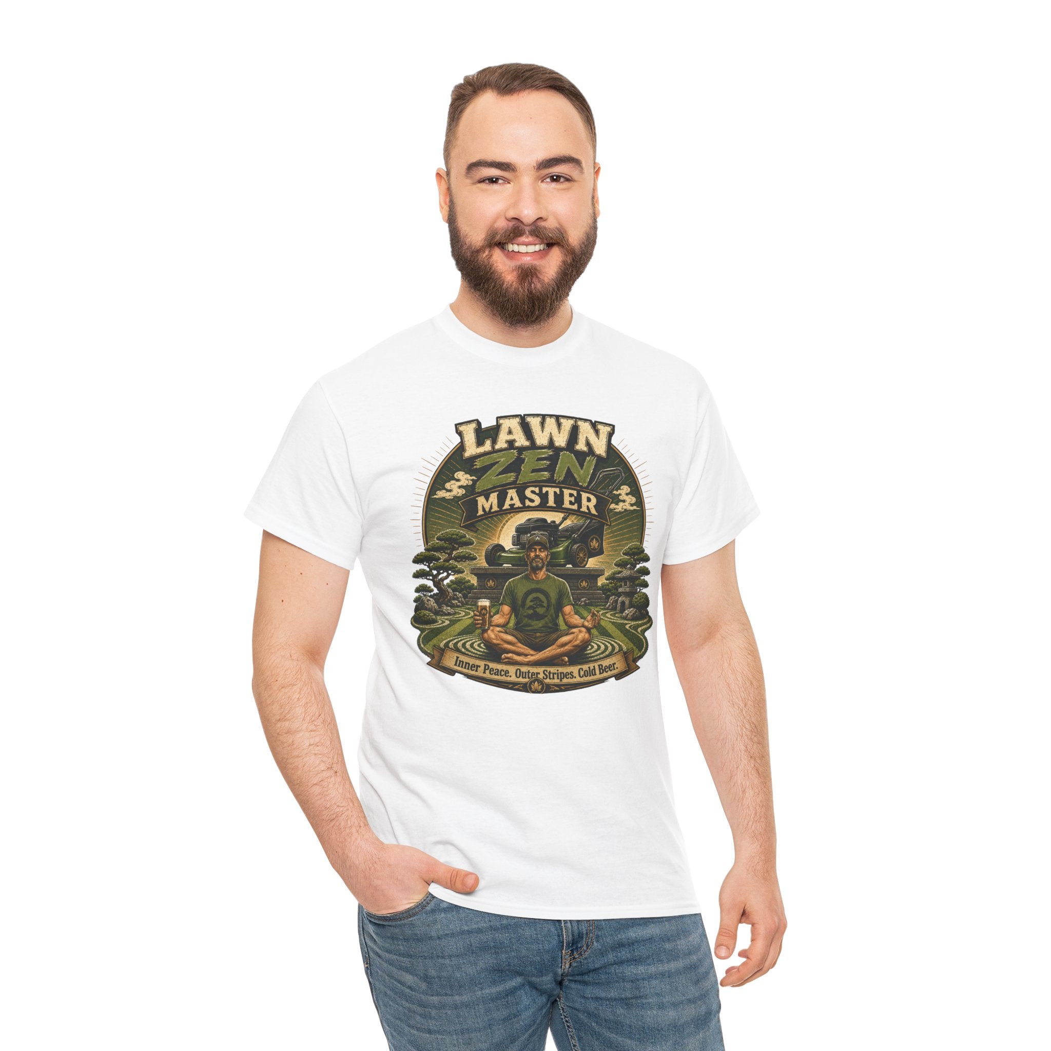 Lawn Zen Master T-Shirt – Gardening Humor Tee