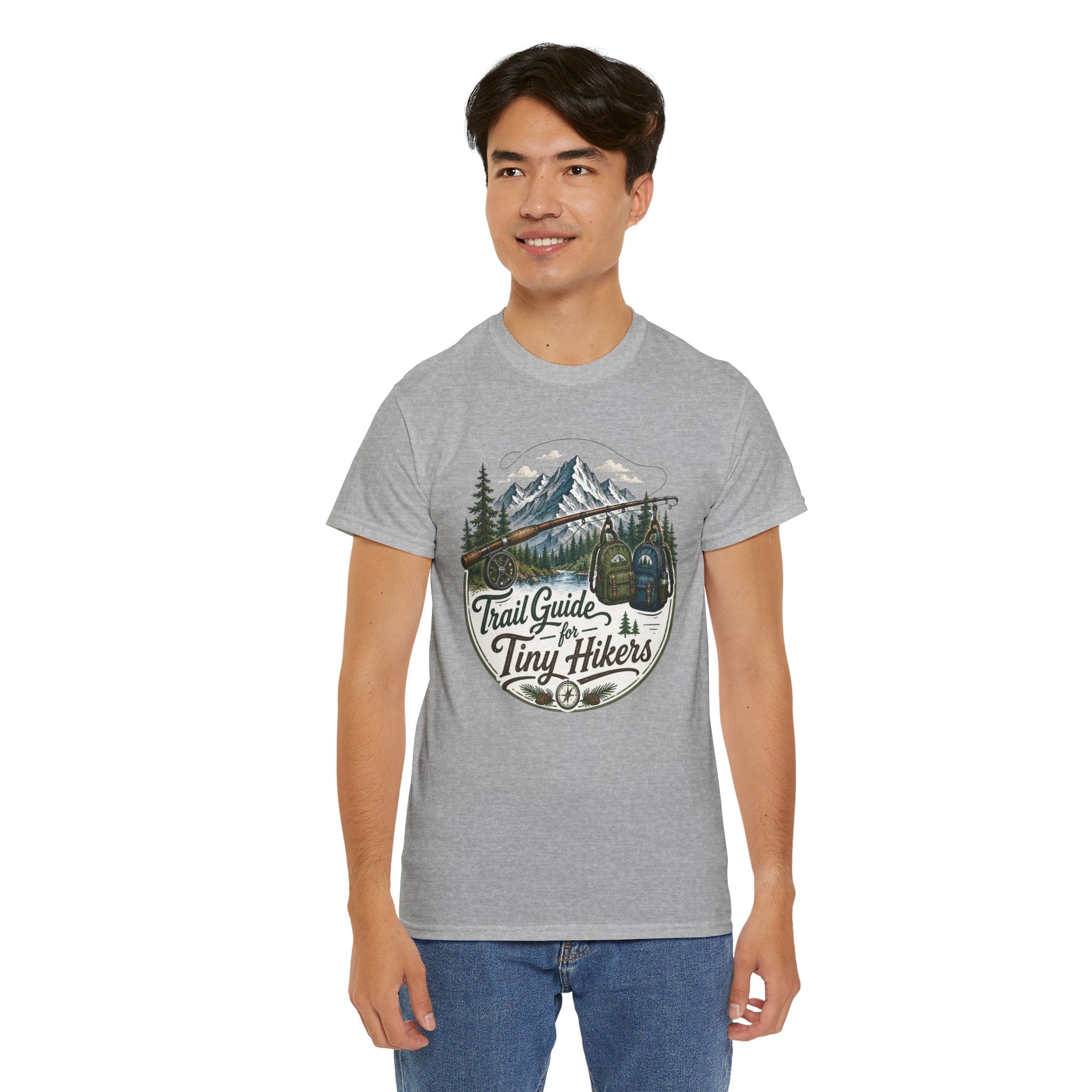 Trail Guide for Tiny Hikers TShirt Mountain Hiking Badge Tee