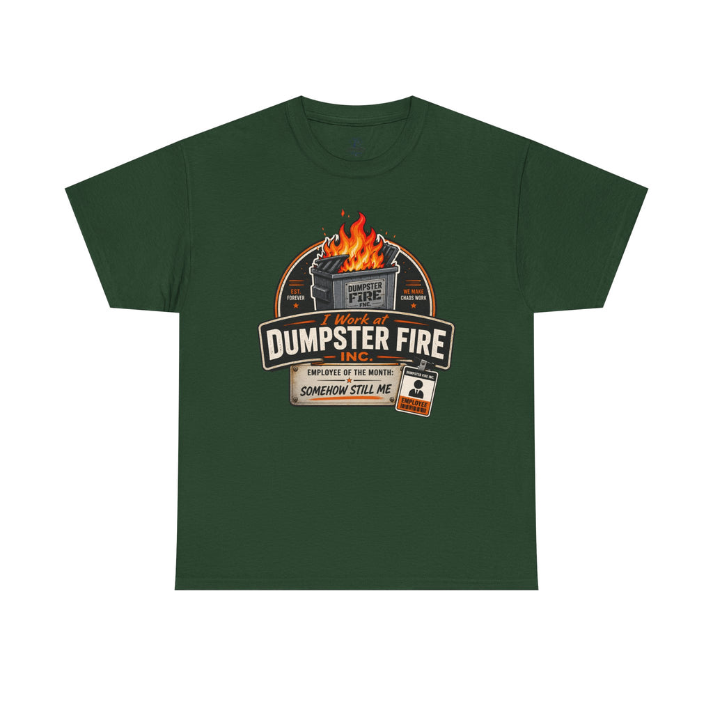 Dumpster Fire T‑Shirt — Funny Vintage Garbage Truck Design