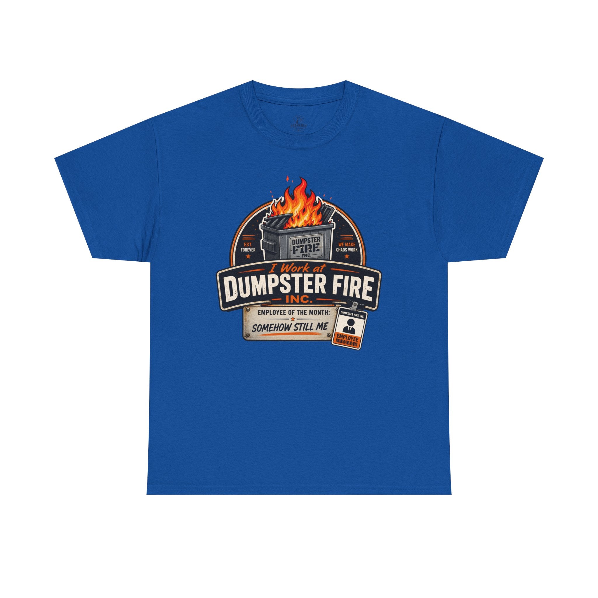 Dumpster Fire T‑Shirt — Funny Vintage Garbage Truck Design