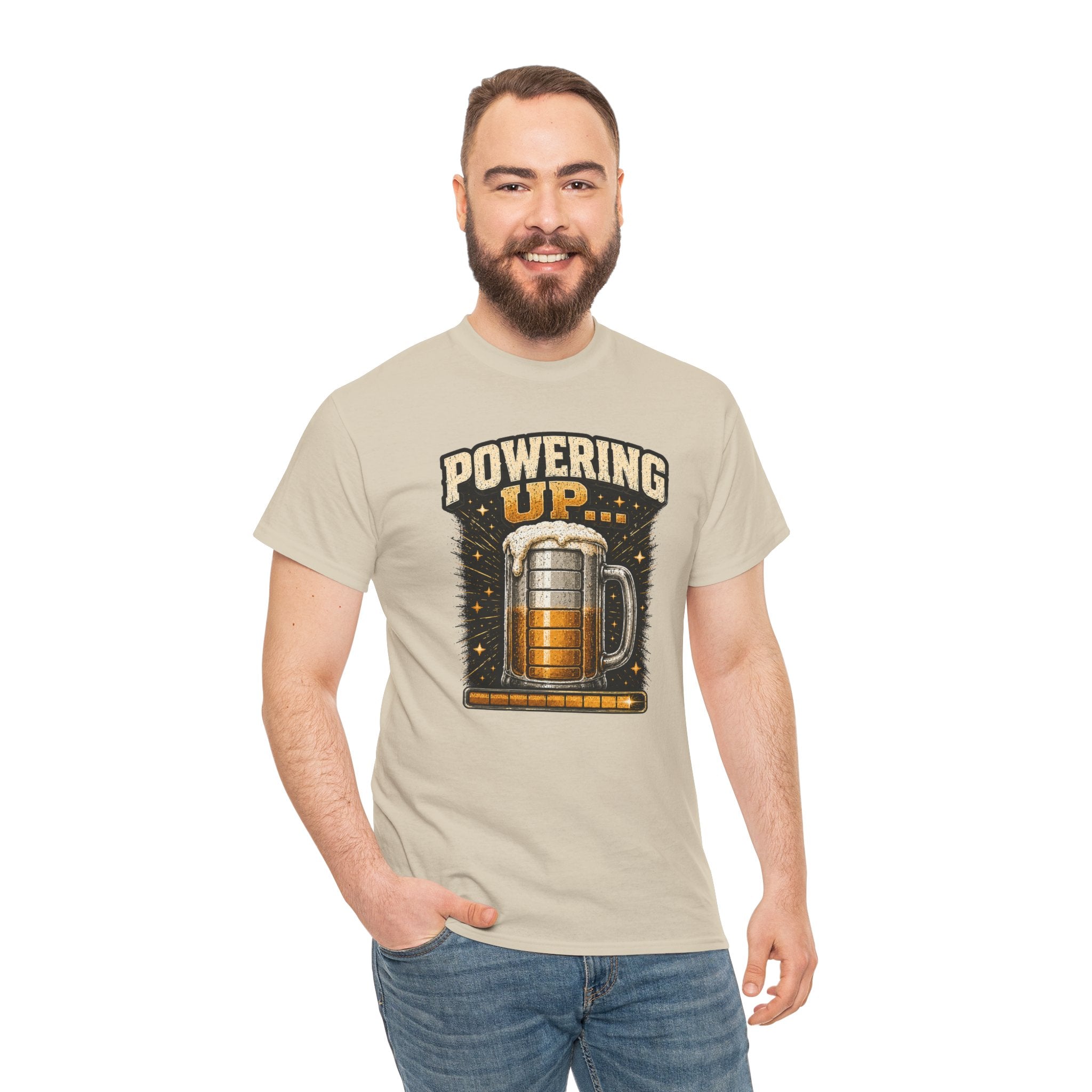 Powering Up Beer Mug T‑Shirt