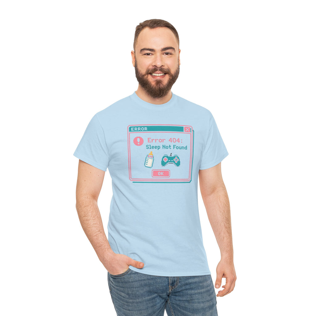 Error 404 "Sleep Not Found" Tee Cute Gamer Vaporwave Graphic TShirt
