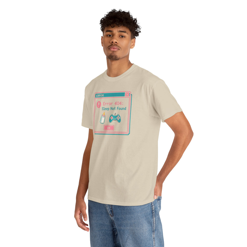Error 404 "Sleep Not Found" Tee Cute Gamer Vaporwave Graphic TShirt