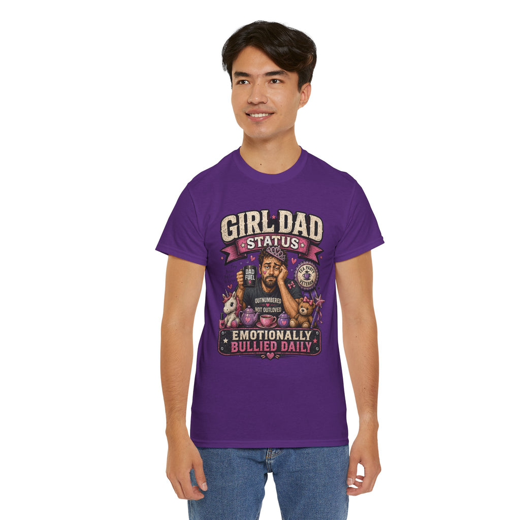 Girl Dad TShirt Girl Dad Status: Emotionally Bullied Daily Funny Father Daughter Tee