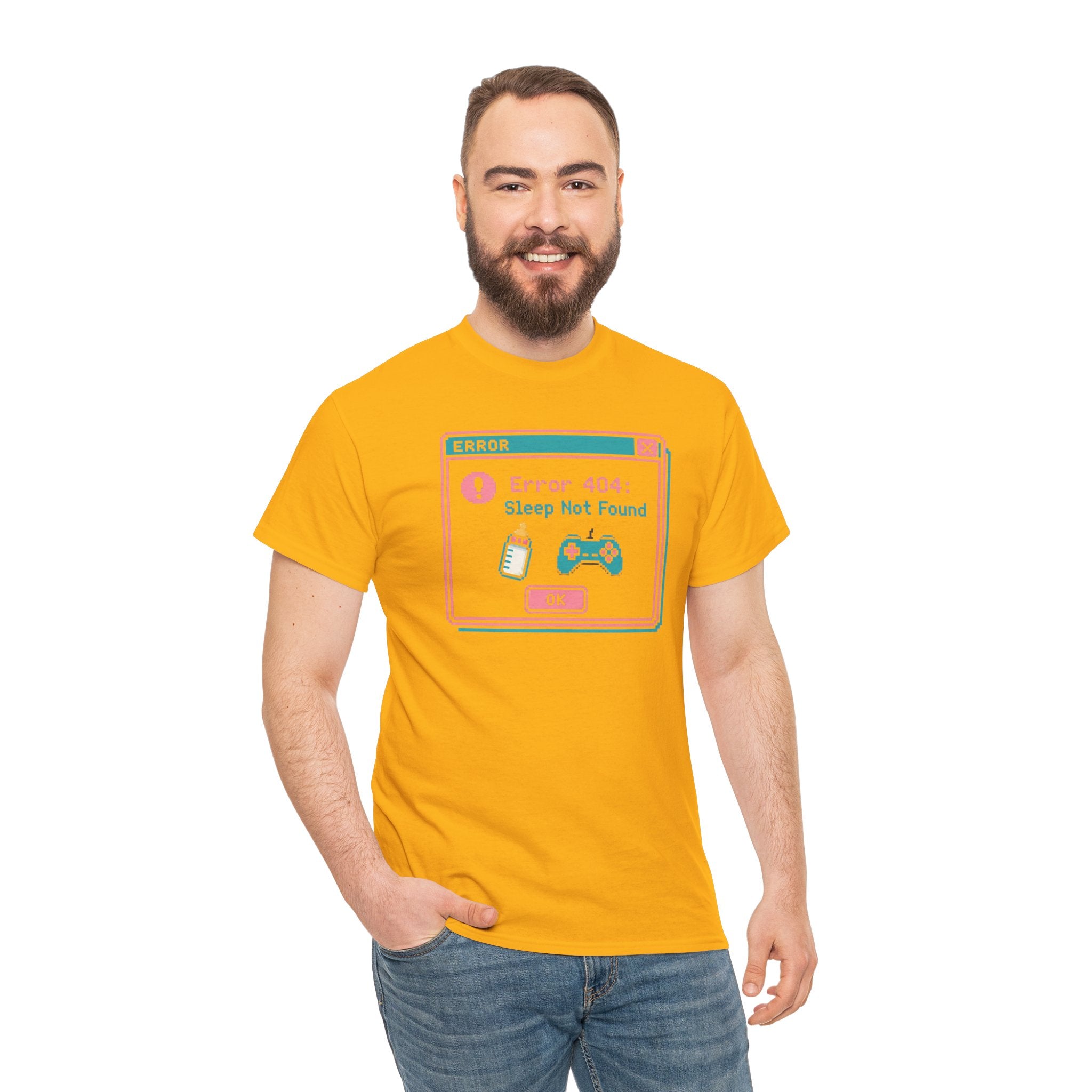 Error 404 "Sleep Not Found" Tee Cute Gamer Vaporwave Graphic TShirt