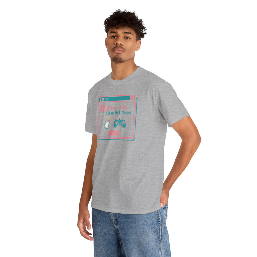 Error 404 "Sleep Not Found" Tee Cute Gamer Vaporwave Graphic TShirt