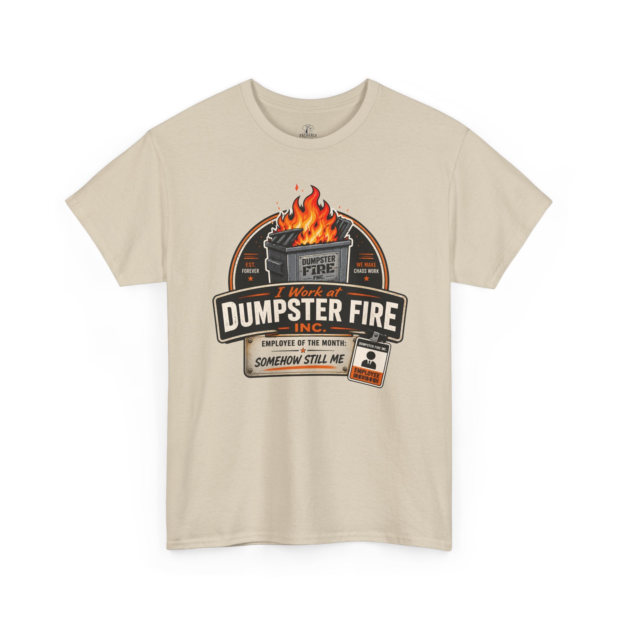 Dumpster Fire T‑Shirt — Funny Vintage Garbage Truck Design