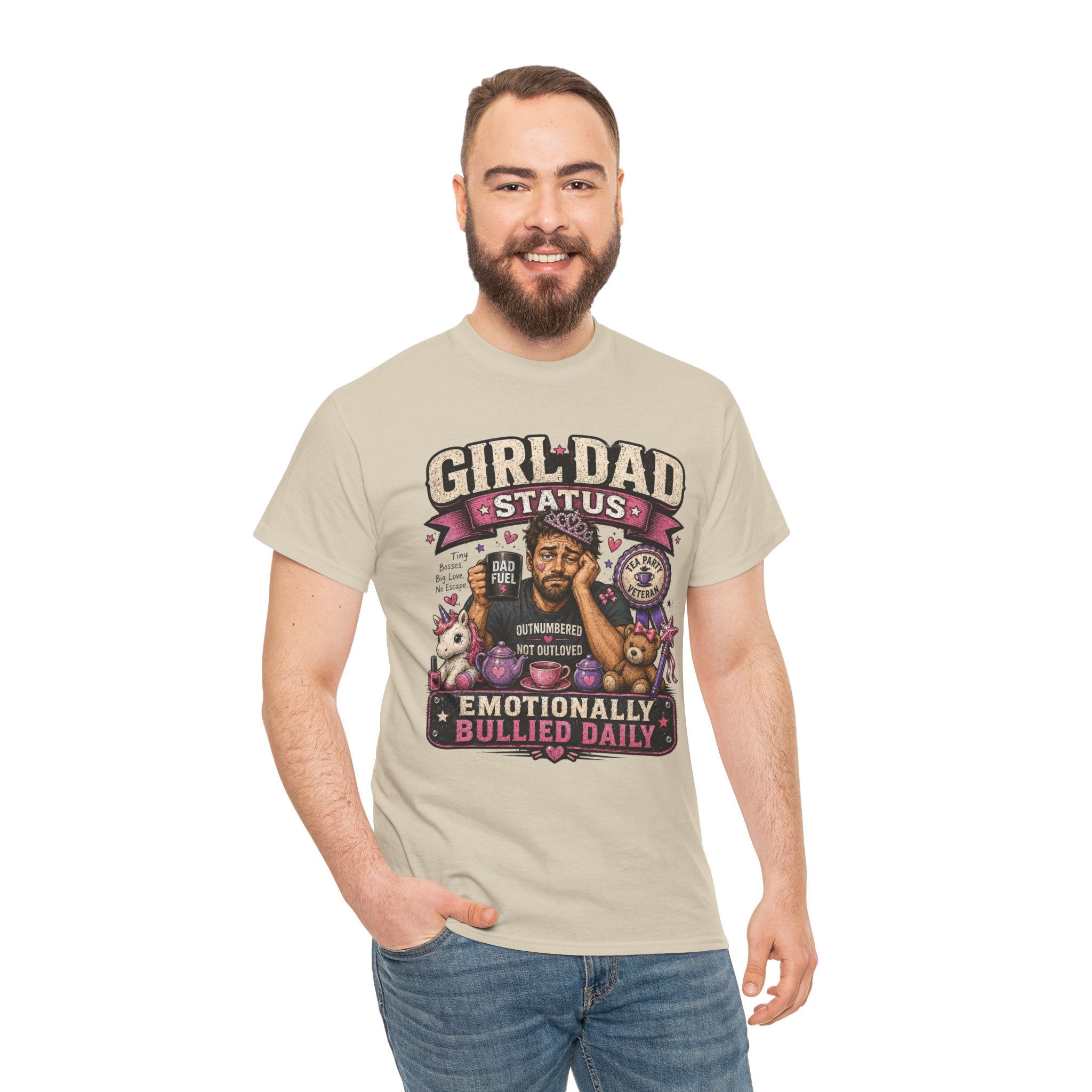 Girl Dad TShirt Girl Dad Status: Emotionally Bullied Daily Funny Father Daughter Tee