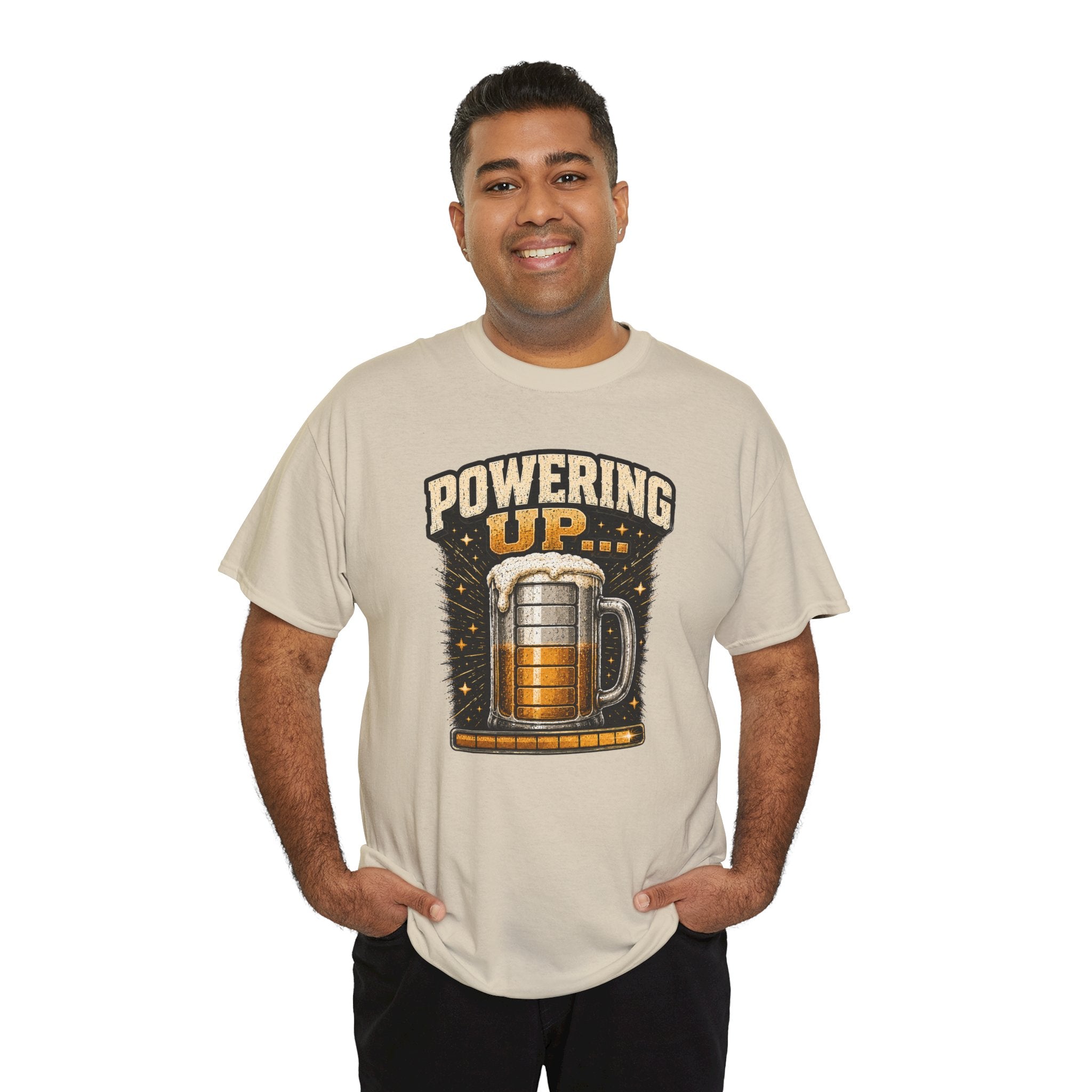 Powering Up Beer Mug T‑Shirt