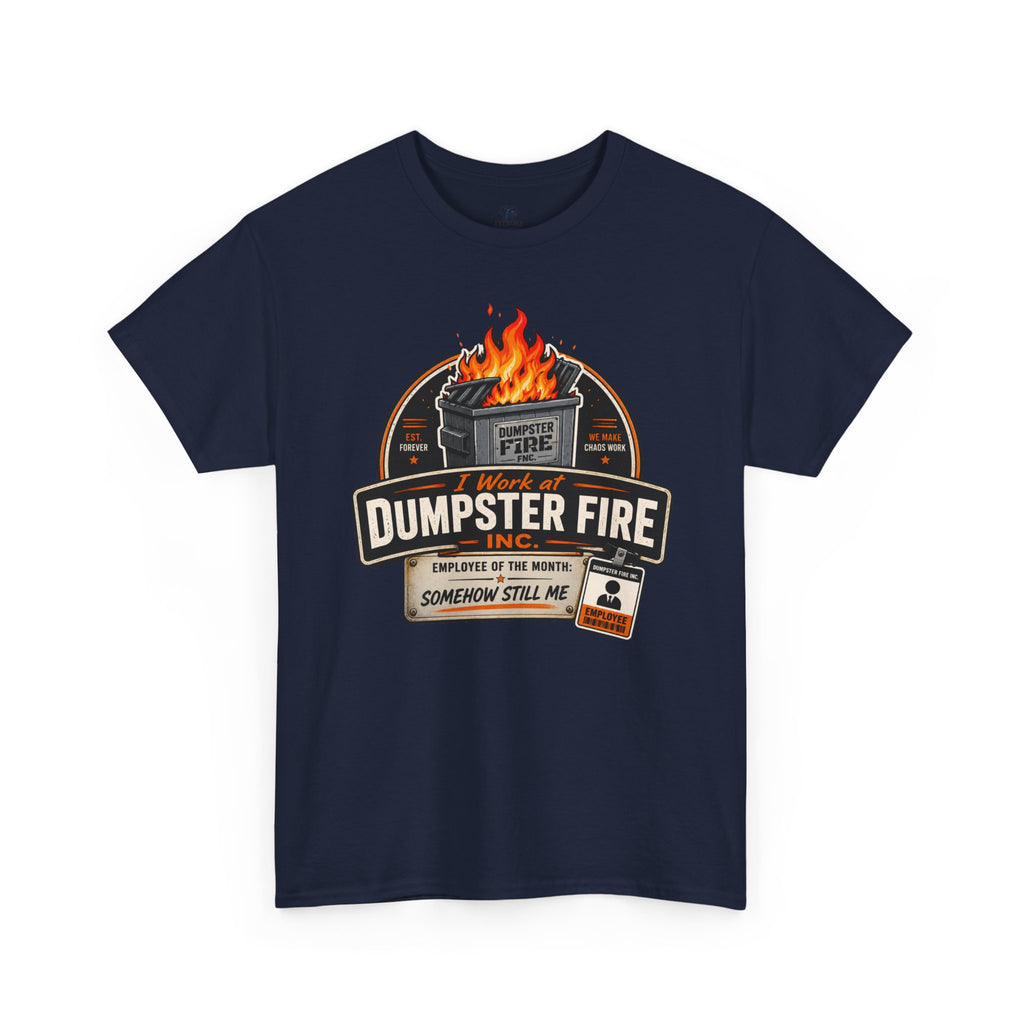 Dumpster Fire T‑Shirt — Funny Vintage Garbage Truck Design