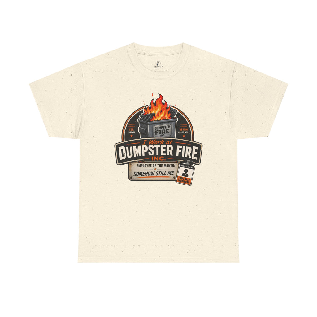 Dumpster Fire T‑Shirt — Funny Vintage Garbage Truck Design