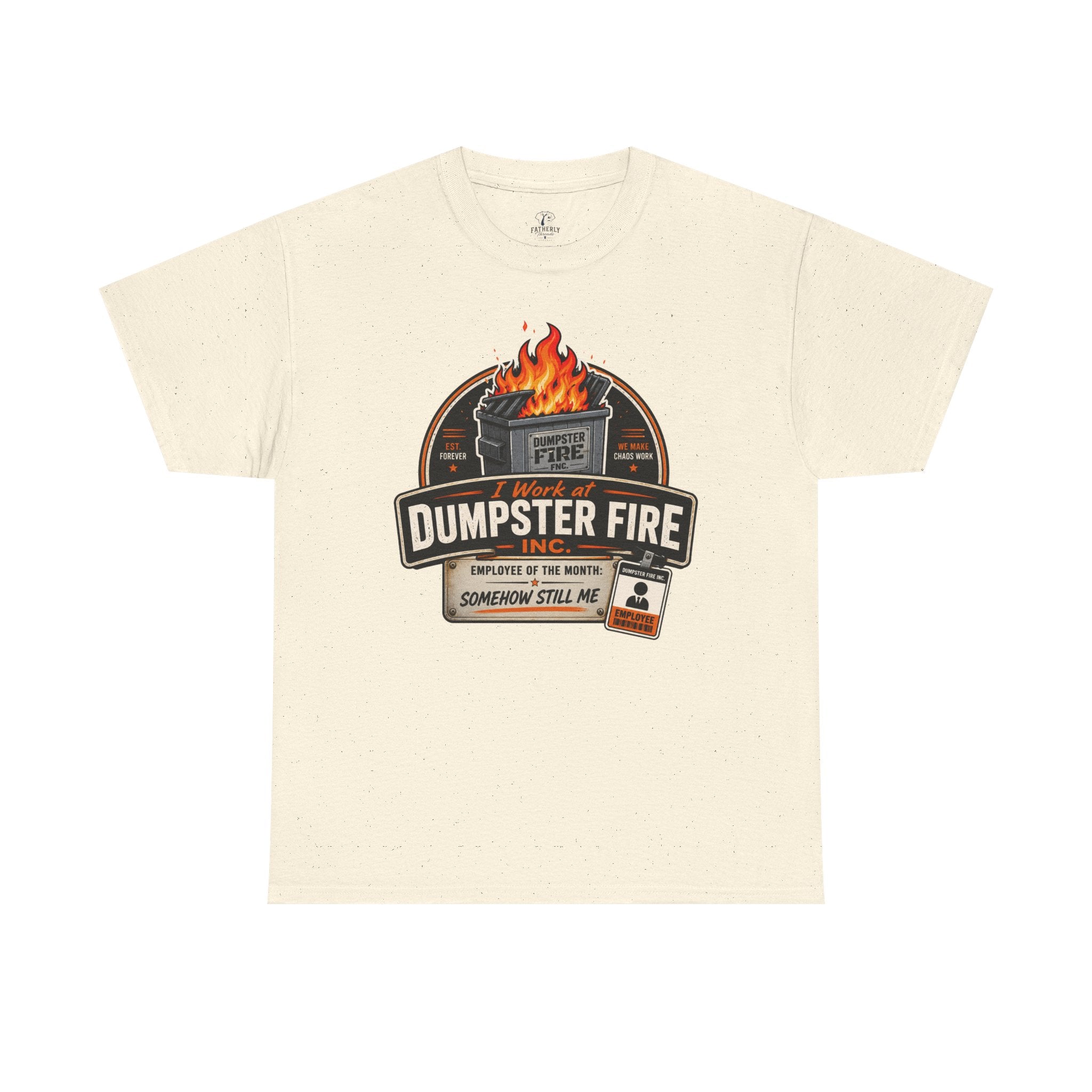 Dumpster Fire T‑Shirt — Funny Vintage Garbage Truck Design