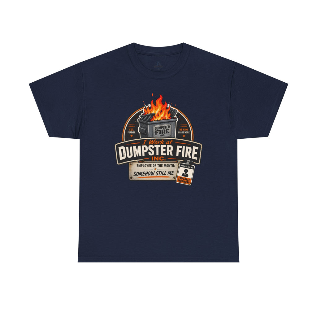 Dumpster Fire T‑Shirt — Funny Vintage Garbage Truck Design