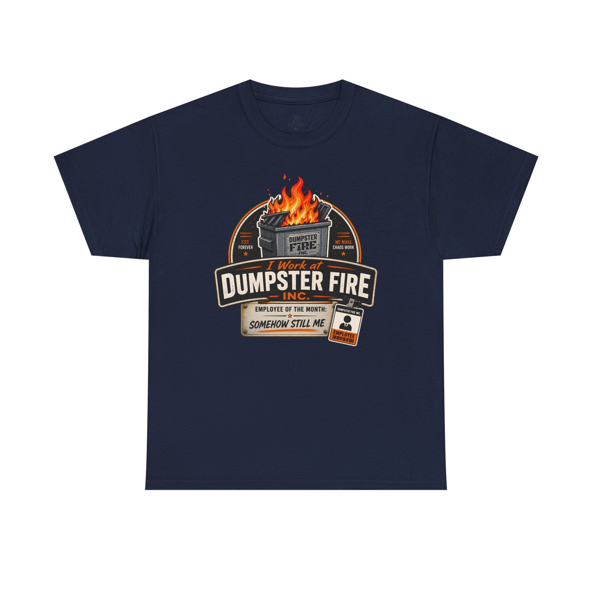 Dumpster Fire T‑Shirt — Funny Vintage Garbage Truck Design
