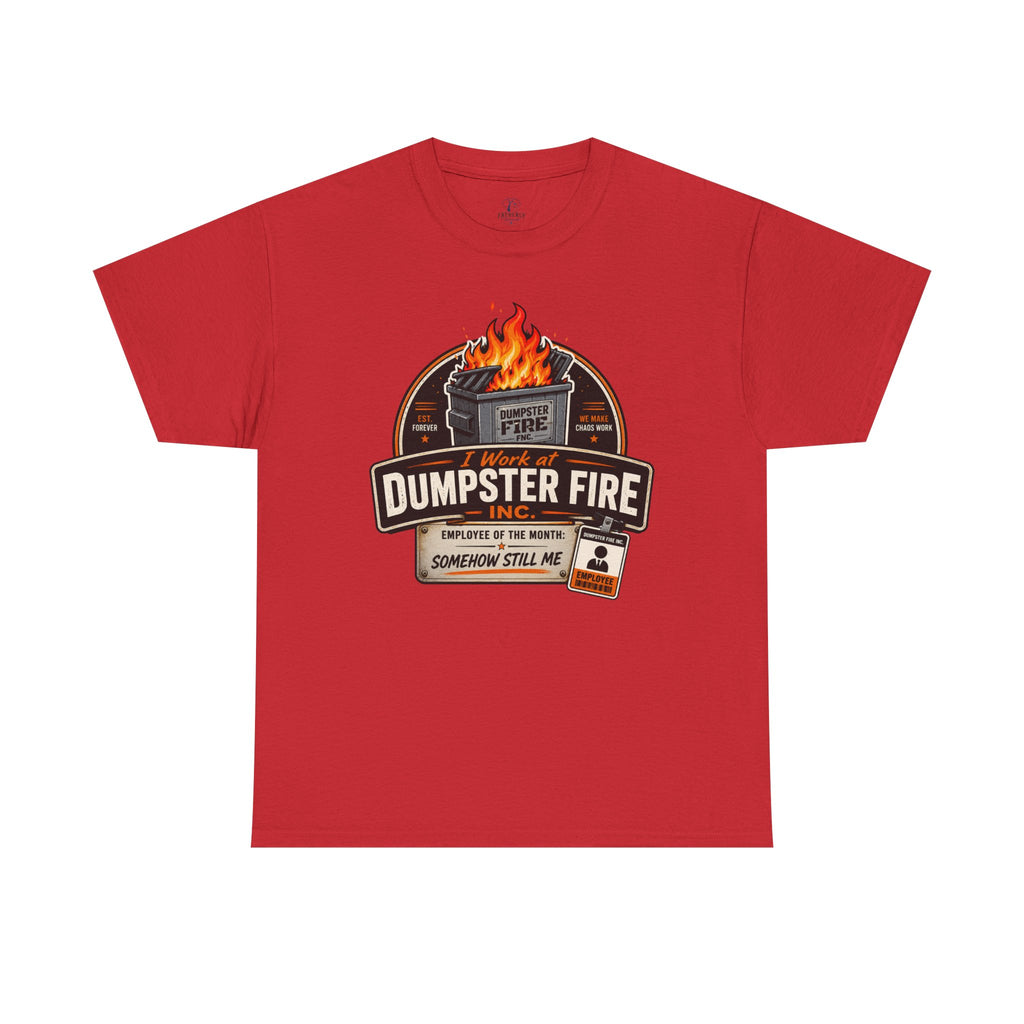 Dumpster Fire T‑Shirt — Funny Vintage Garbage Truck Design