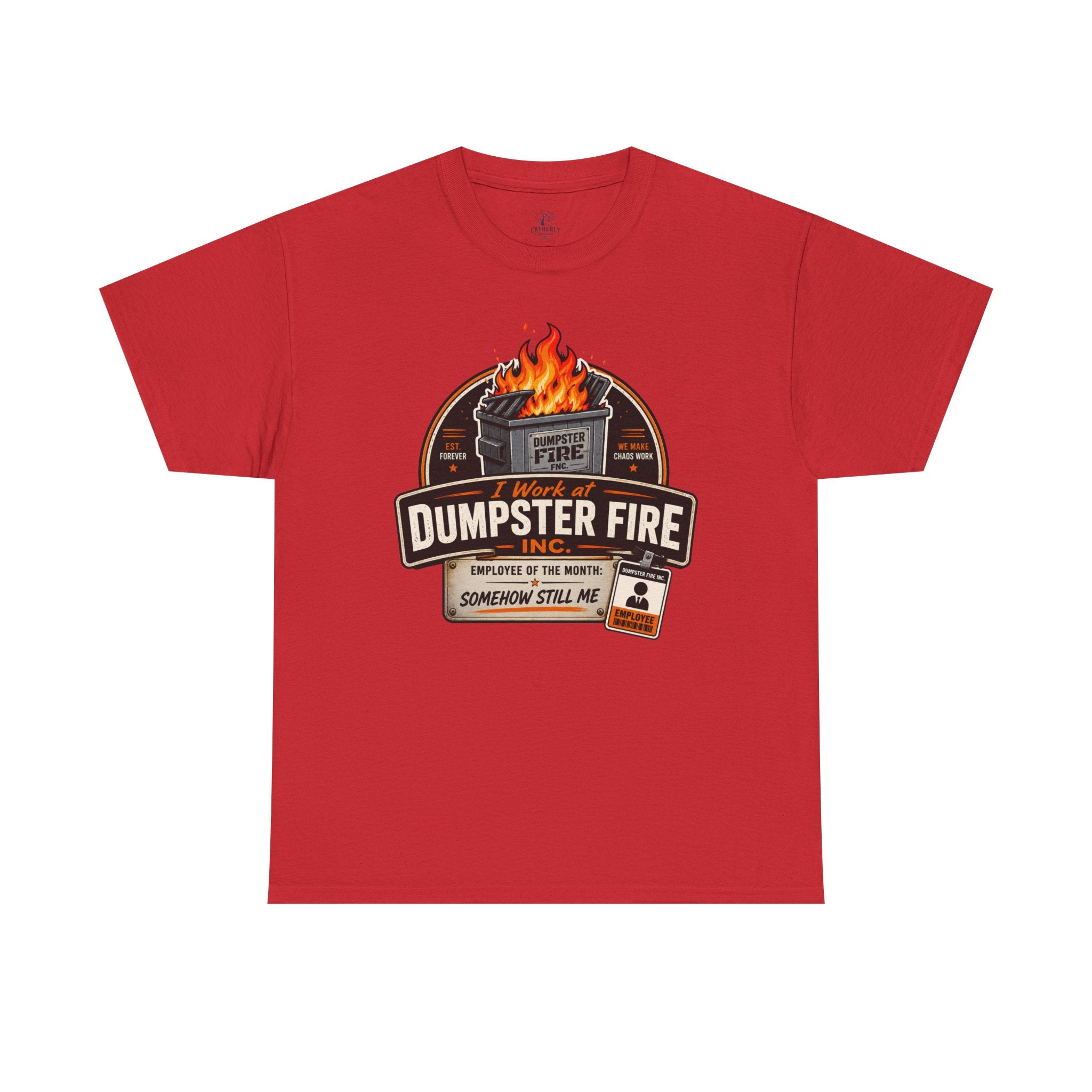 Dumpster Fire T‑Shirt — Funny Vintage Garbage Truck Design