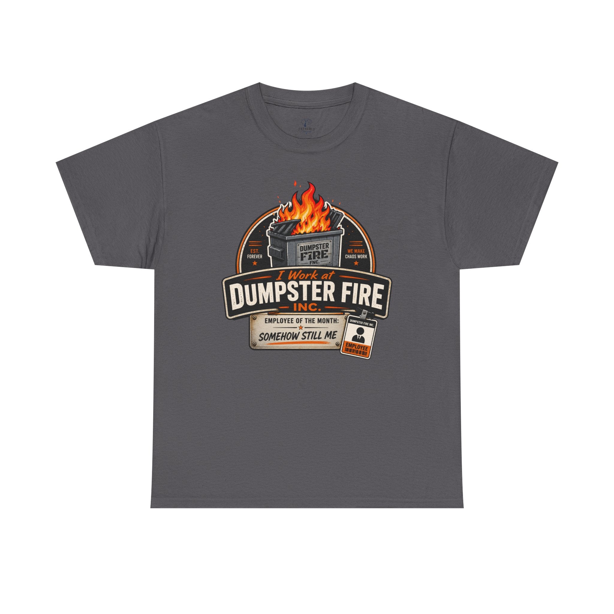 Dumpster Fire T‑Shirt — Funny Vintage Garbage Truck Design