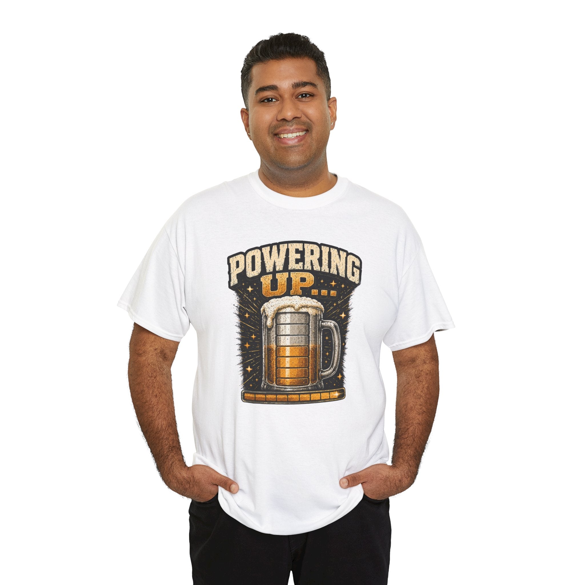 Powering Up Beer Mug T‑Shirt