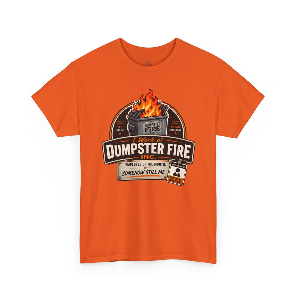 Dumpster Fire T‑Shirt — Funny Vintage Garbage Truck Design