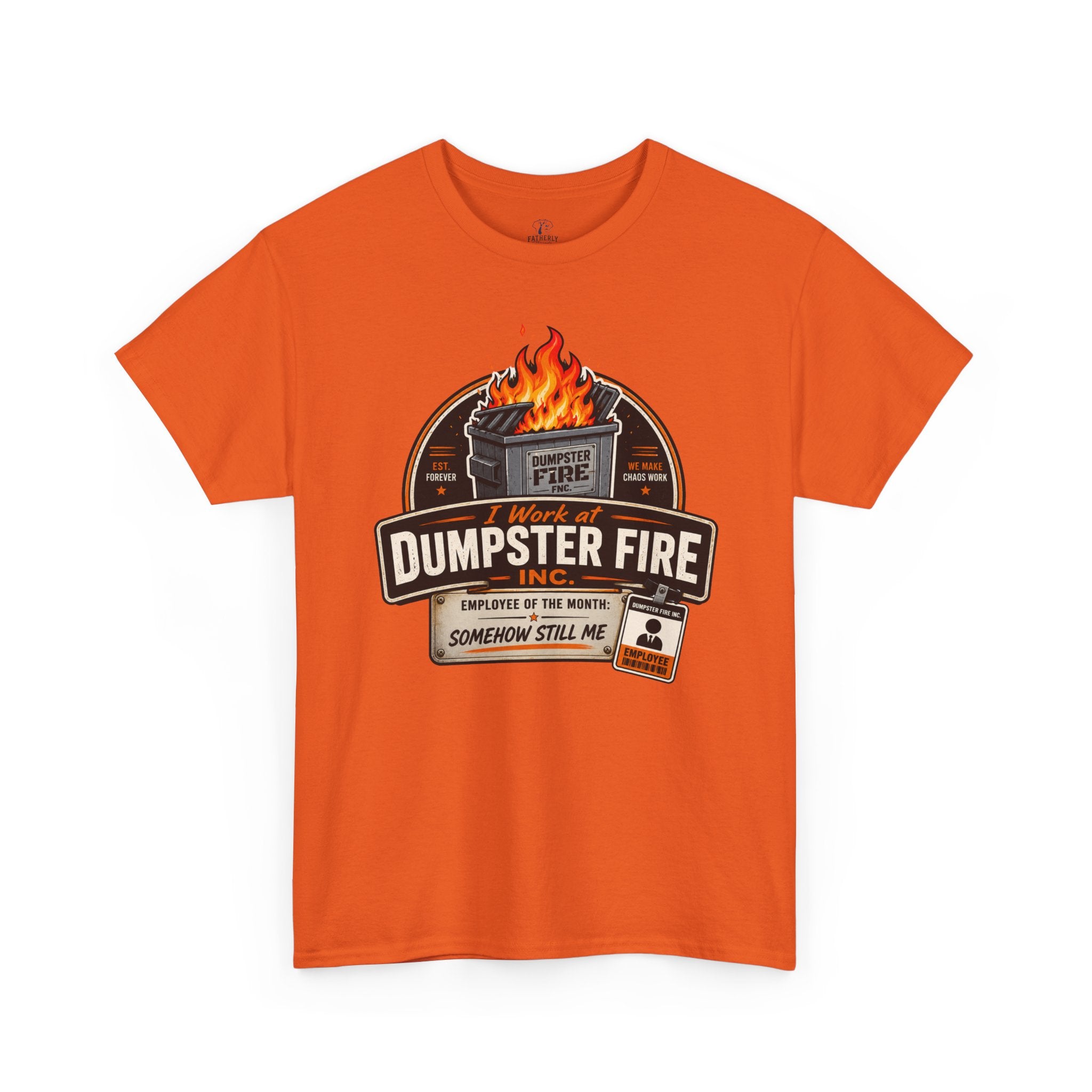 Dumpster Fire T‑Shirt — Funny Vintage Garbage Truck Design